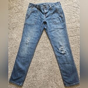 Gap Coupe Girlfriend Distressed Jeans Blue Denim